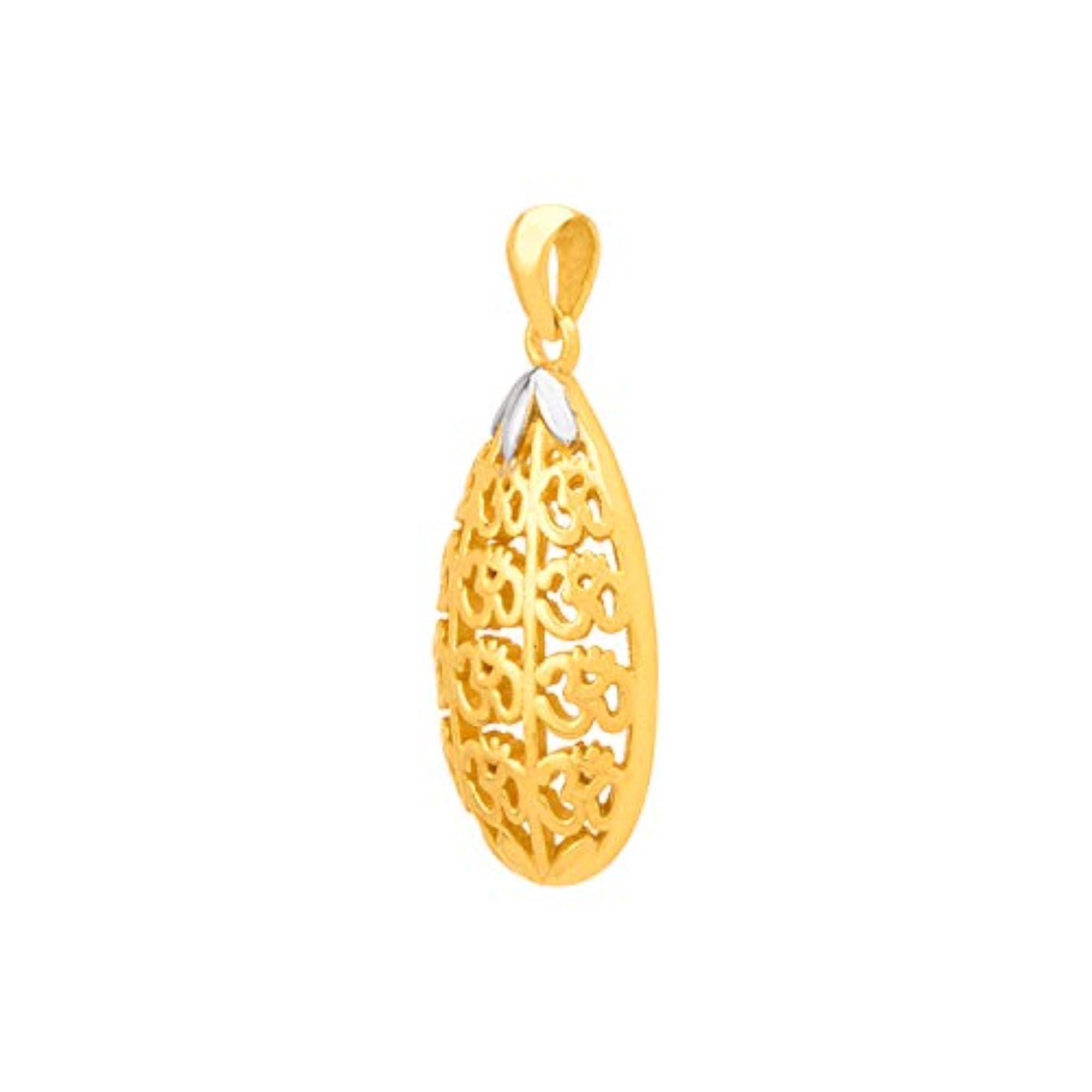 Spiritual OM Tear-Drop Pendant Necklace